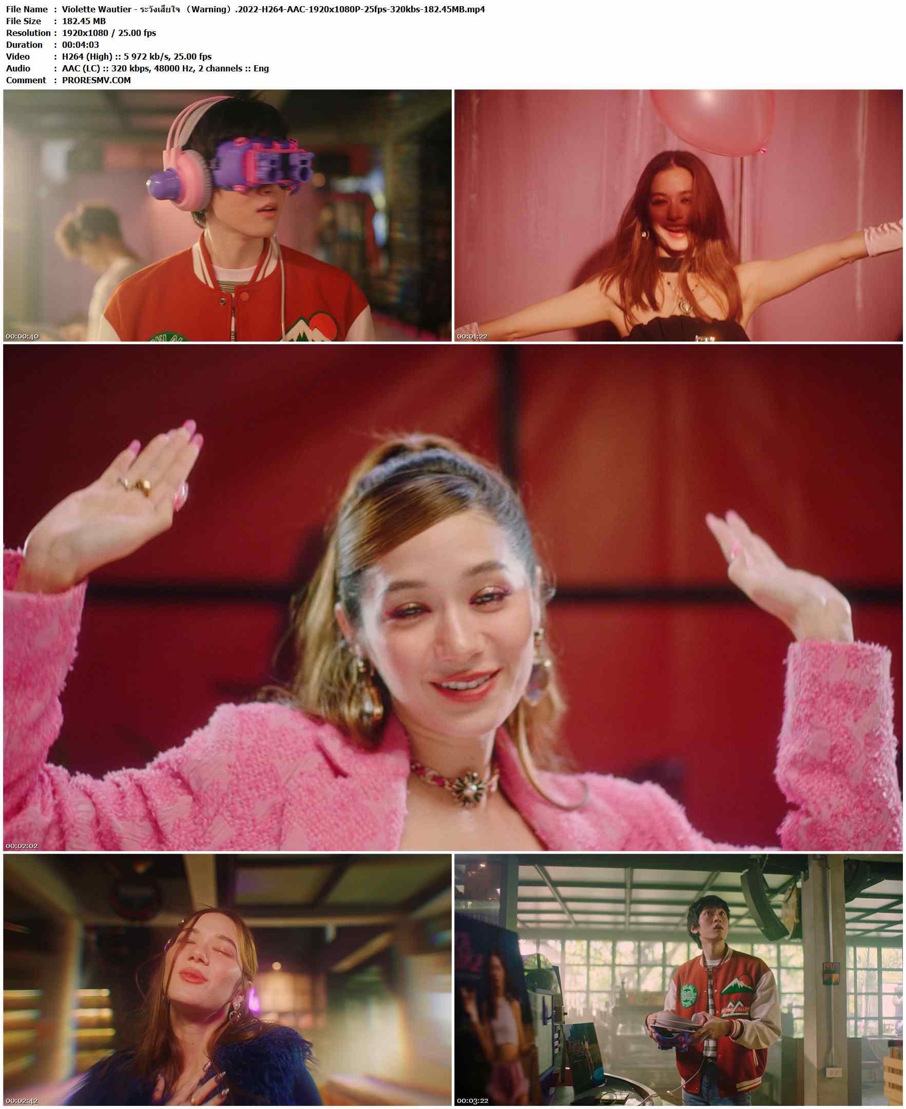 Violette Wautier - ระวังเสียใจ （Warning）.2022-H264-AAC-1920x1080P-25fps-320kbs-182.45MB官方MV_高清MV